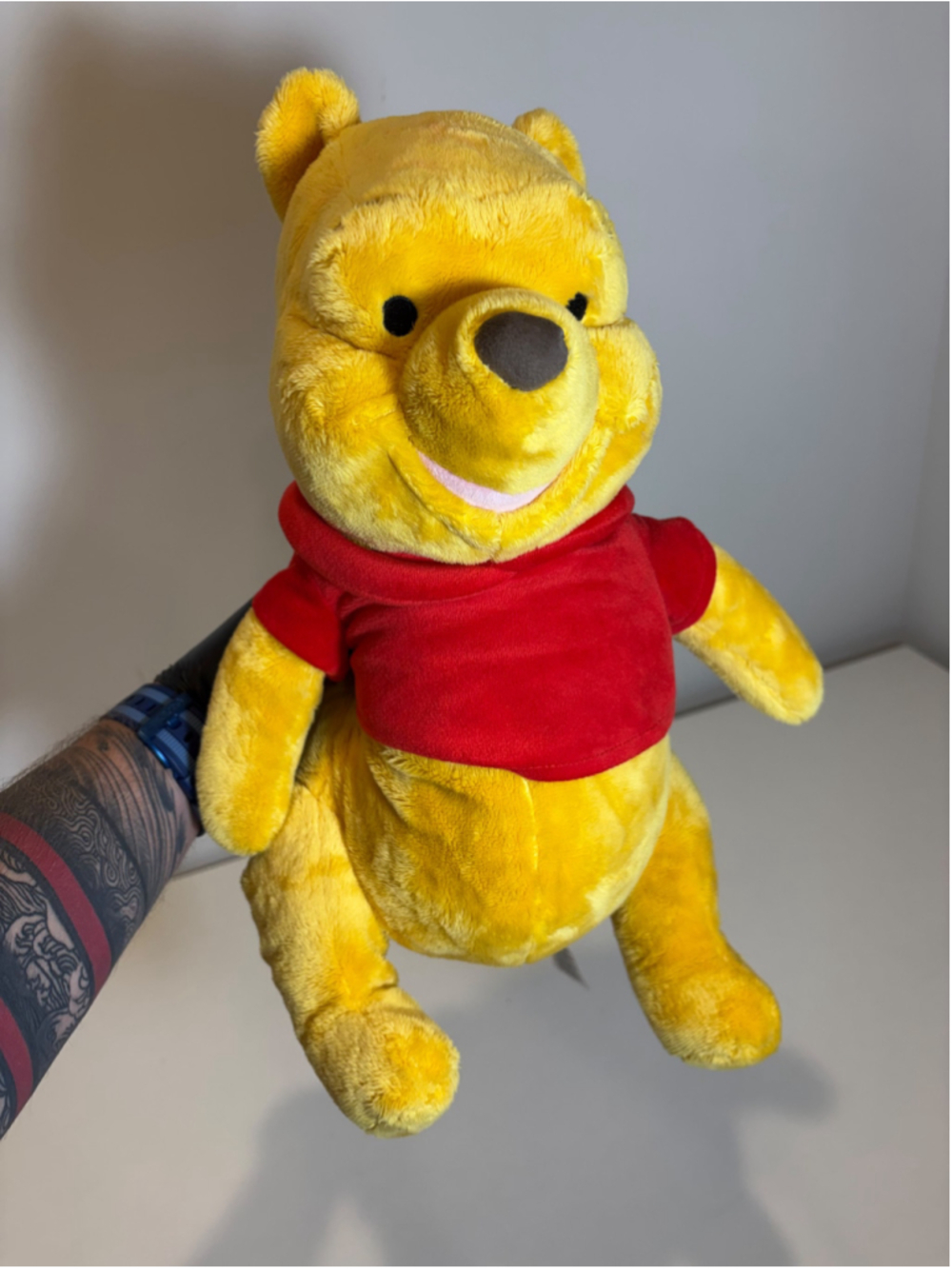 Official Disney Store Winnie The Pooh Plush 13 Stuffed Animal Toy Red Shirt #F
